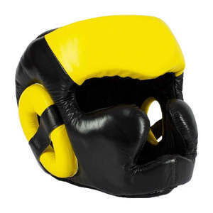 Protector de cabeza de cuero sintético PU con etiqueta tejida impresa con logotipo personalizado de alta calidad para cascos marciales de doble protección Boxer - Product Image 2