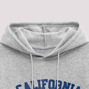 Sweat-shirt à capuche vintage brodé en coton 100% imprimé numérique en gros 2025 - Pull décontracté unisexe pour le printemps - Product Image 3