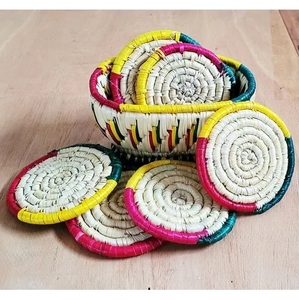 Vente chaude Home Decor Sets de table ronds en jonc de mer écologiques Tissés à la main Chargeurs de table Sous-verres au prix de gros bon marché - Product Image 5