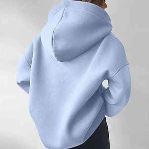 Women's Winter <b>Velour</b> Fleece Cotton Oversized V-Neck Hoodies <b>Sweatshirts</b> Long Sleeve Pullover Streetwear Front Casual Comfy Fall - Product Image 6