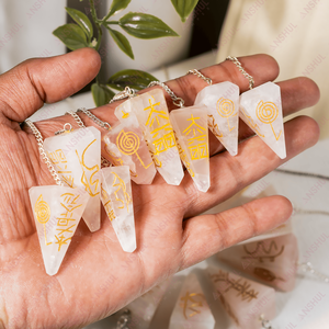 Vente en gros de pierres précieuses d'agate facettées pour la guérison énergétique Reiki, pendules de radiesthésie, art Feng Shui écologique - Product Image 2