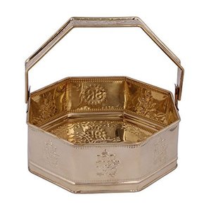 ชามเสิร์ฟโลหะตกแต่งพร้อมการชุบทองเหลือง รูปไข่ยาวดีไซน์ธรรมดา คุณภาพระดับพรีเมียมสําหรับการเสิร์ฟ - Product Image 6