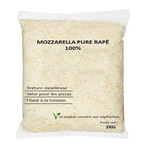 Bella Napoli - Mozzarella râpée 100% - Sachet de 2 kg / Carton de 10 kg = 5x2kg - Product Image 1