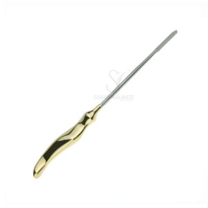 Disector frontoglabelar SHAPER / LANGENBECK 26cm, ancho de hoja ligeramente curvada 10mm con mango Ergo para cirugía craneofacial - Product Image 5