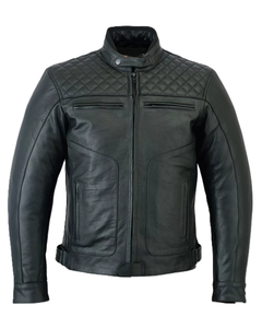 Veste en cuir pour hommes de style motard à manches longues personnalisée nouvel hiver chaud taille adulte veste en cuir pour hommes course automobile - Product Image 2