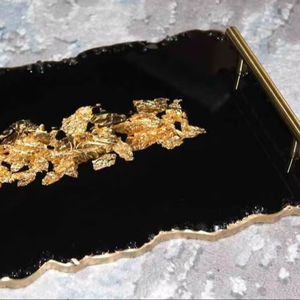 ถาดเรซิ่นตกแต่งหลากสี รูปทรงสี่เหลี่ยมผืนผ้า ของตกแต่งบ้าน ถาดเรซิ่นคุณภาพสูง - Product Image 1