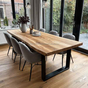 Custom Eco-Friendly Assembled Live Edge Modern Square <b>Dining</b> <b>Table</b> Solid Walnut Wood <b>Rustic</b> <b>Farmhouse</b> Luxury Apartment Home - Product Image 3
