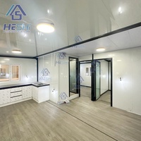 Maison conteneur préfabriquée extensible complète de 40 pieds sur 20 pieds, 1, 2, 3, 4 ou 5 chambres, pour jardin, habitation modulaire, type cabane