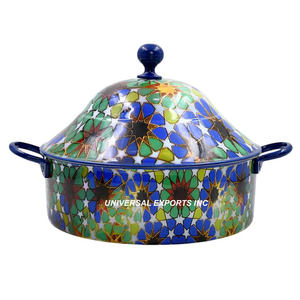 Casserole de luxe de table à double paroi en métal dernière tendance chauffe-plat décoratif en métal vente en ligne - Product Image 2