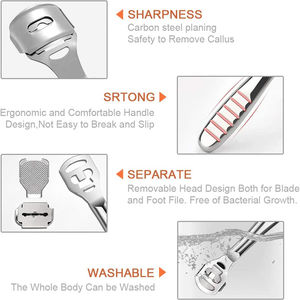 เครื่องโกนหนวดเท้าแบบมืออาชีพ น้ำหนักเบา พกพาสะดวก ทำจากสแตนเลส - Product Image 4