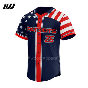 Camisetas de Béisbol con Diseño de Equipo y Bandera Personalizada, Transpirables, de Secado Rápido, Fabricante Profesional de Camisetas Deportivas - Product Image 2