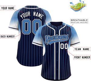 Vente en gros de maillots de softball personnalisés tissu en maille boutonné style sublimé avec des noms d'équipes en sergé - Product Image 4