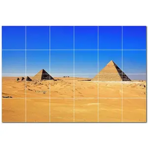 Carreau de Céramique Mural Famous Places PT500548 36 \ "W X 24 \" H Ensemble de 24 6x6 Carreaux - Product Image 1