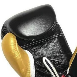Gants de boxe professionnels en cuir noir, rouge et or, avec fermeture velcro au poignet, pour l'entraînement et le sparring, pour hommes et femmes - Product Image 6