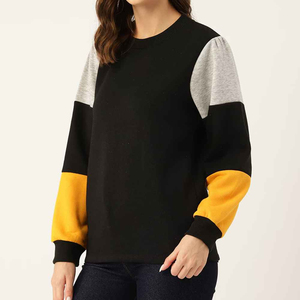 2025-26 última sudadera de mujer de cuello redondo teñido liso de talla grande pulóver sudadera para ropa de invierno sudadera al por mayor OEM - Product Image 5