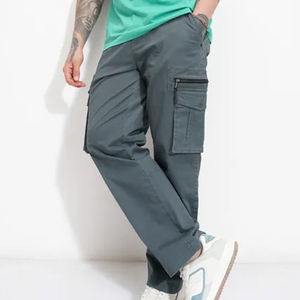 Pantalon cargo ample et droit pour homme, léger, idéal pour l'été, le travail, le jogging, la randonnée, les loisirs, en toile - Product Image 2