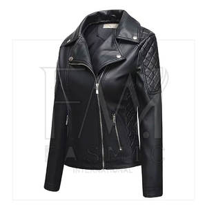 Plain <b>Black</b> Women <b>Long</b> <b>Sleeve</b> Jackets With Customize Size <b>Top</b> Selling Leather Jacket for Winter Clothing - Product Image 3