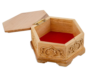 Cajas de almacenamiento de madera de sésamo hechas a mano, bellamente talladas y grabadas para organizar joyas con detalles exquisitos - Product Image 3