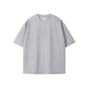 T-shirts pour hommes personnalisés en coton lourd à manches courtes et col rond, coupe classique, grande taille - Product Image 2