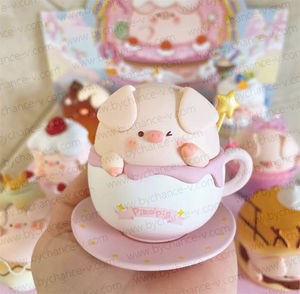 Porcinet à la mode jouet à collectionner gâteau d'anniversaire vinyle artistique pour famille ludique repas compagnons <span class=keywords><strong>de</strong></span> repas amusants - Product Image 4