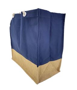 Bolsos de mano de lona con estampado de algodón de estilo veraniego con asas de cuero, múltiples estilos, colores y tamaños, para compras en la playa - Product Image 3