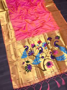 El último diseñador de FabZone, Banarasi Silk Zari Weaving Border Saree, étnico de alta calidad para adultos para fiestas, ocasiones especiales - Product Image 4