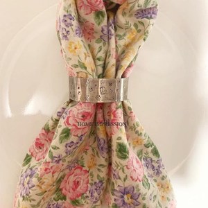 Anneau de serviette en métal de couleur argentée simple et élégant, design flocon de neige, écologique, vente en gros, haute qualité, pour mariage - Product Image 6