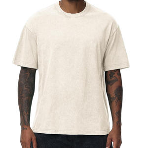 Camisetas Extra Grandes con Hombros Caídos y Lavado Ácido, Camisetas de Felpa Francesa Gruesas, Cómodas y Transpirables, Ropa Urbana en Existencia - Product Image 1