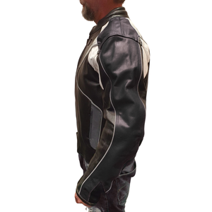 Nueva chaqueta de carreras transpirable de cuero de vaca genuino Unisex, chaqueta de moto negra, protecciones para montar en carretera de invierno de talla grande - Product Image 4