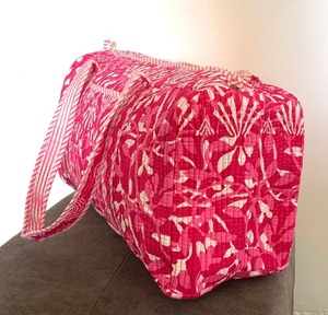 Fabricant et grossiste matelassé Patchwork Duffle Sac à bandoulière Coton Durable Voyage Yoga Shopping Plage Weekender sac - Product Image 2