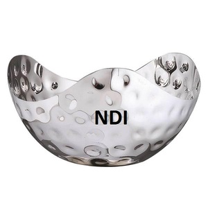 Decoración de mesa de cena Almacenamiento de frutas o verduras Frutero de metal Venta caliente Acabado brillante Almacenamiento de alimentos Cuenco de metal - Product Image 5