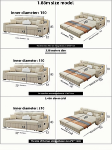 P3 #0618 # đa chức năng đôi Cư gấp Sofa Giường Dễ dàng sử dụng mở rộng có thể gập lại ngả tính năng cho khách sạn phòng khách - Product Image 5