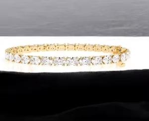 Solid 18K Lab Grown Oval Cut Diamond Bangle in 14K Yellow Gold Moissanite <b>Bracelets</b> & Bangles For Her - Product Image 4