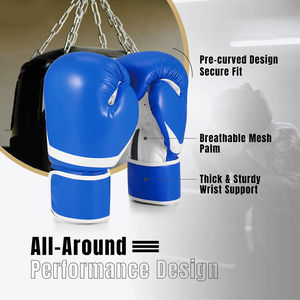Leather Boxing Gloves Training Sports Equipment Hand Protection Durable Comfortable Fit Adjustable <b>Wrist</b> <b>Strap</b> Customized - Product Image 2