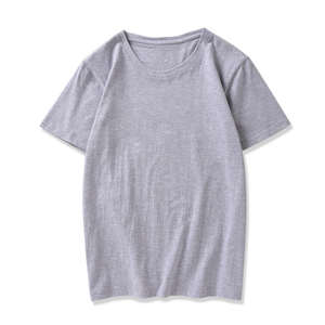 T-shirts décontractés à manches courtes et col rond de bonne qualité 100% coton pour hommes, vêtements d'été, respirants, teints en couleur unie, vente en gros - Product Image 4
