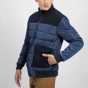 Chaqueta acolchada de invierno Formal Unisex, con revestimiento acolchado, impermeable, a prueba de viento, características de Panel de contraste, Impresión de descarga, cremallera frontal - Product Image 5