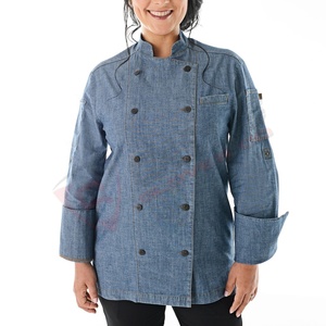 Vintages-Styles Denims-jeans Hommes Manteaux de chef à manches longues Uniformes & Vestes - Product Image 3