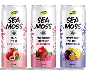 Boisson Premium WANA à la Mousse de Mer 320ml en Canette Saveur Passion et Ananas OEM ODM Marque Privée Boisson Naturelle Certifiée HACCP ISO - Product Image 2