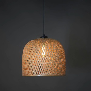 โคมไฟแขวนเพดานโคมไฟระย้าห้อยเพดานโคมไฟสานจากร้านอาหารทำด้วยมือโคมไฟไม้ไผ่ตกแต่งบ้านปรับแต่งได้ตามต้องการ - Product Image 4