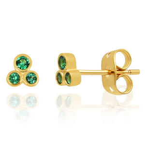 Boucles d'oreilles plaquées or design de luxe boucle d'oreille en pierre de zircon en argent sterling 925 pour les femmes bijoux cadeaux - Product Image 6