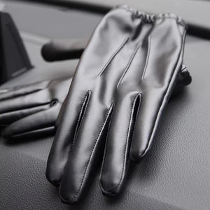 Gants en cuir pour hommes de haute qualité, personnalisables, OEM, écran tactile pour la conduite, style simple, décontracté et quotidien, saison hivernale - Product Image 4