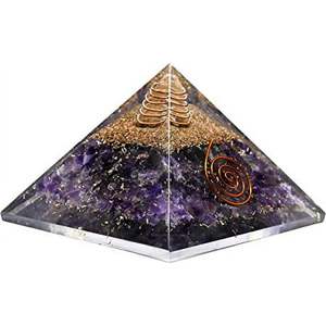 Vente en gros d'Améthyste Orgone Pyramide Style Feng Shui Technique Polie Belle Energie Accessoire Décoratif - Product Image 1