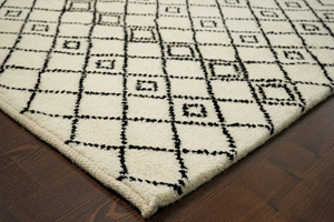 Custom Designed Modern Handmade Wool <b>Runner</b> Rug Subtle Striking Bohemian Style Handwoven Woollen Pile Plush for Home <b>Washable</b> - Product Image 3