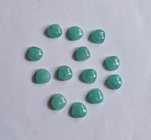 Magnifiques pierres précieuses en malachite naturelle, pierres brutes, 15 mm, forme poire, cabochon fait à la main, certifié IGI pour la fabrication de bijoux - Product Image 2