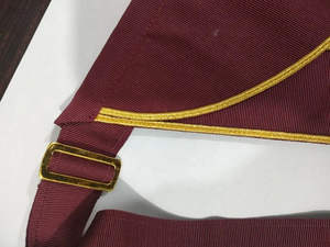 Venta al por mayor Red Lodge Delantal Plata Bordado hecho a mano Masonic Regalia Past Master Delantal Master Precio de fábrica - Product Image 5