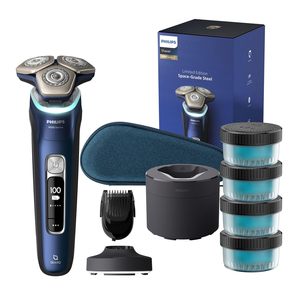 Afeitadora Eléctrica de Triple Cuchilla para Hombre, Uso en Seco y Húmedo, con Recortador Extraíble, Resistente al Agua IPX7, Lavable, Incluye Base de Carga y Estuche de Viaje - Product Image 2