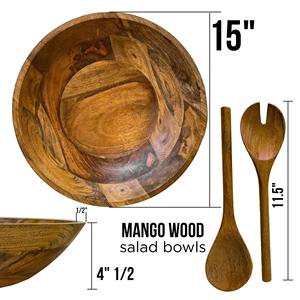 Ensemble de vaisselle en bois pour traiteur Bol en bois adapté au restaurant Bols et plats de service alimentaire - Product Image 6