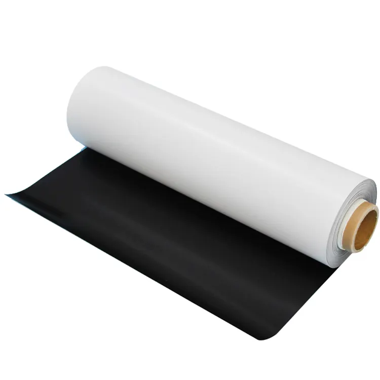 Aangepaste Voertuig Kwaliteit Effen Wit Pvc 04Mm 05Mm 08Mm Rol Van Vinyl Magnetics Grootte 0.61X30 Mts