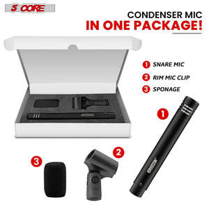 5Core Instrument Microphone Professional XLR Cardioid Pencil Stick <b>Condenser</b> <b>Mic</b> - Product Image 6