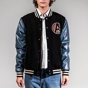 Veste universitaire d'hiver pour homme, boutons personnalisés, style universitaire, doublure en laine, coupe-vent, écologique, anti-UV, légère, chaude et confortable - Product Image 1